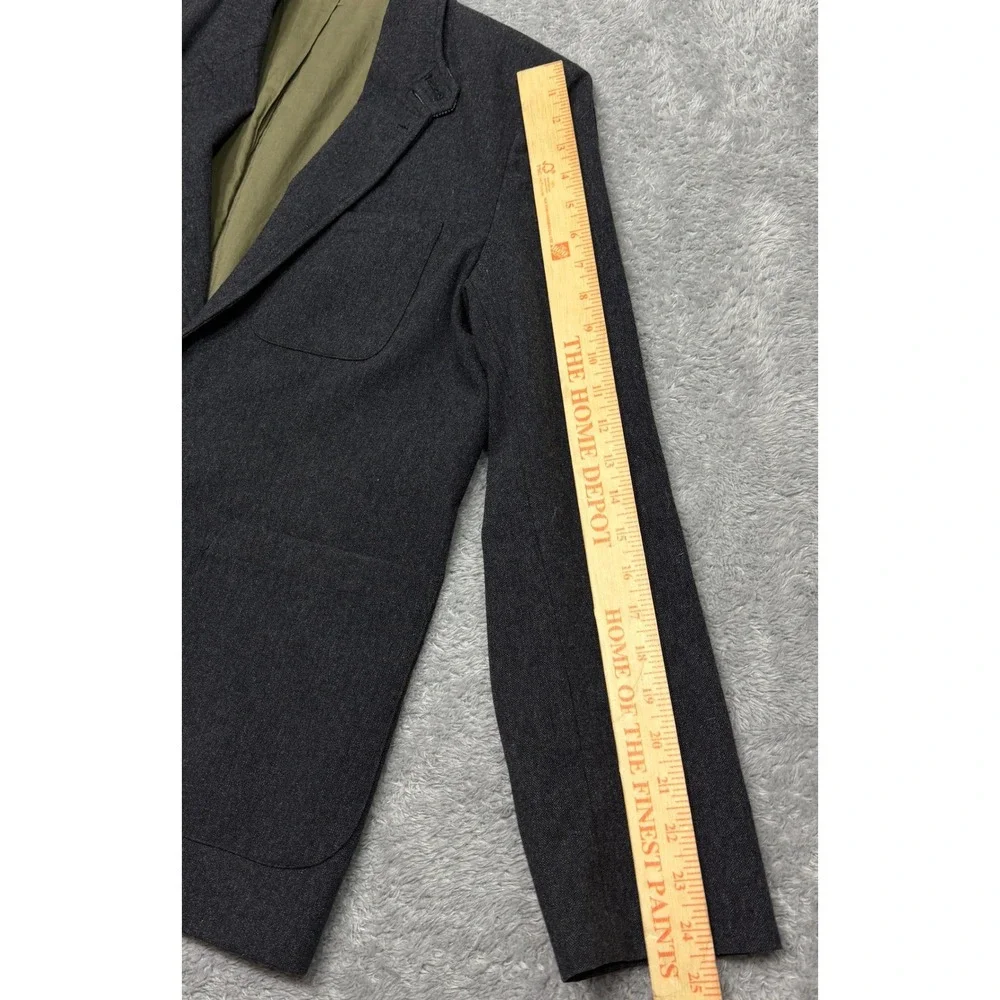 Penny Stock Blazer Mens Medium Gray The Penny Blazer Wool Blend Two Button Coat